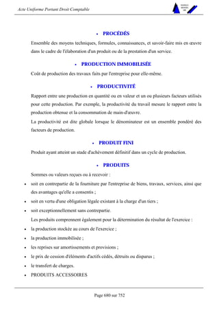 DROIT COMPTABLE OHADA