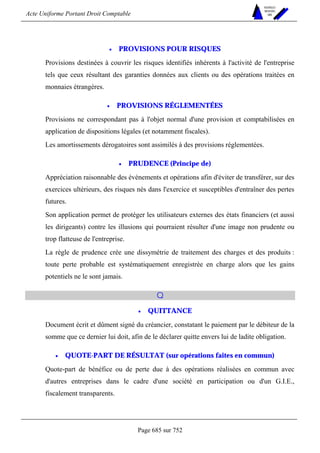 DROIT COMPTABLE OHADA