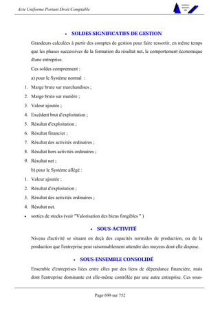 DROIT COMPTABLE OHADA