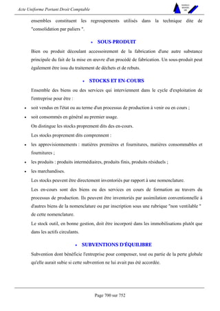 DROIT COMPTABLE OHADA