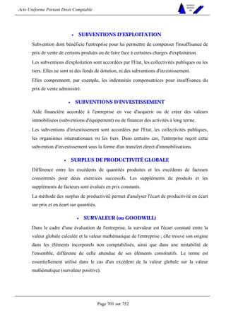 DROIT COMPTABLE OHADA