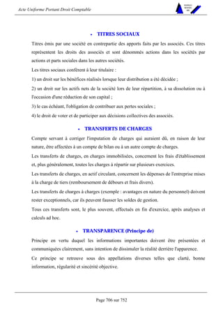 DROIT COMPTABLE OHADA