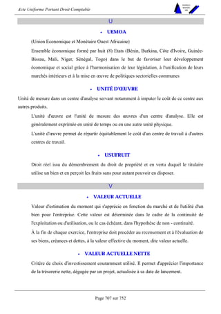 DROIT COMPTABLE OHADA