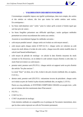 DROIT COMPTABLE OHADA