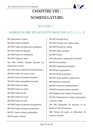 DROIT COMPTABLE OHADA