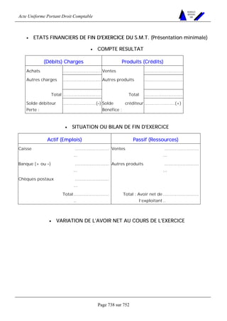 DROIT COMPTABLE OHADA