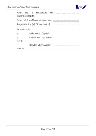 DROIT COMPTABLE OHADA