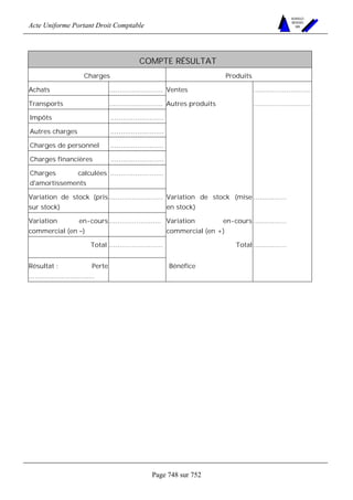 DROIT COMPTABLE OHADA