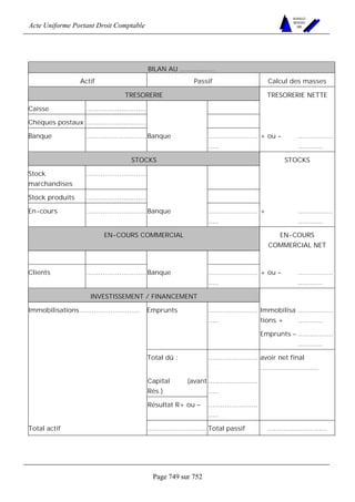 DROIT COMPTABLE OHADA