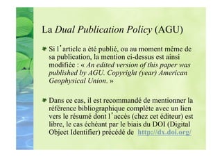 Libre accès régi
par 2 types de
Licences C.C.
CC-BY
CC-BY-NC-ND
Au choix de l’auteur
Frais de publi. d’1
article = 1800 $
 