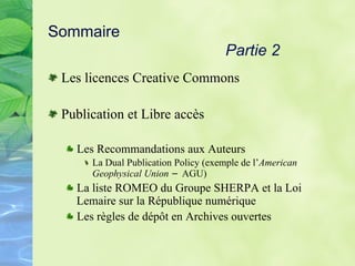 Licences Creative Commons
 Le CERSA, Centre d'Etudes et de
Recherches de Science
Administrative
 laboratoire de recherche ...