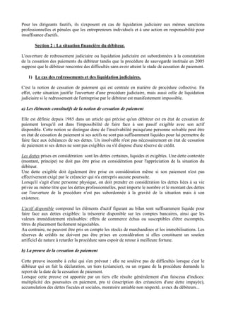 Droit Des Entreprises En Difficulte