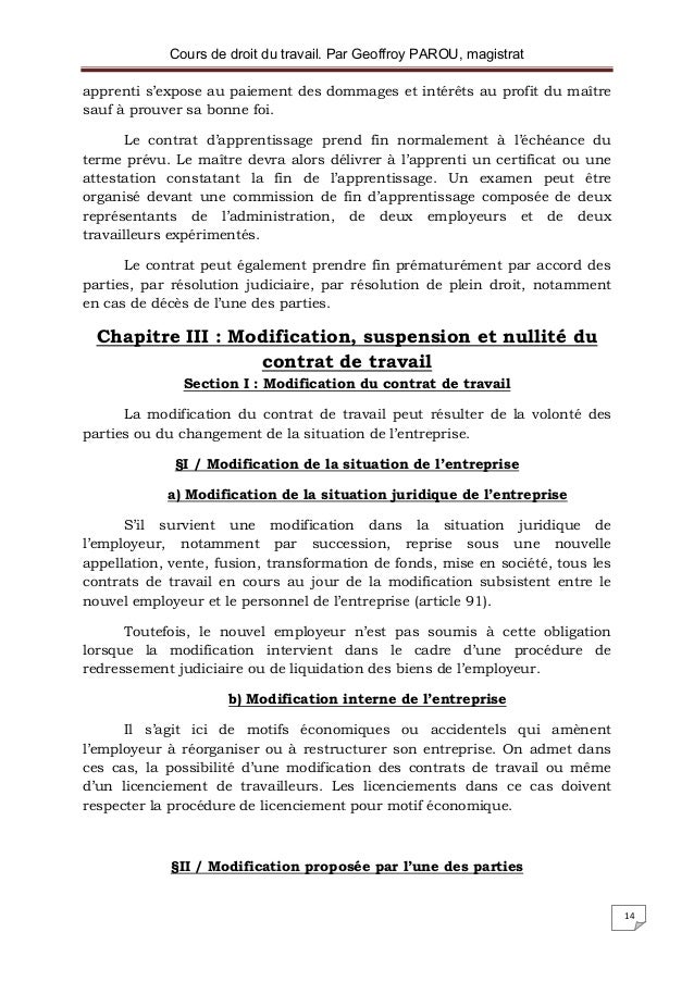 Droit Du Travail - 