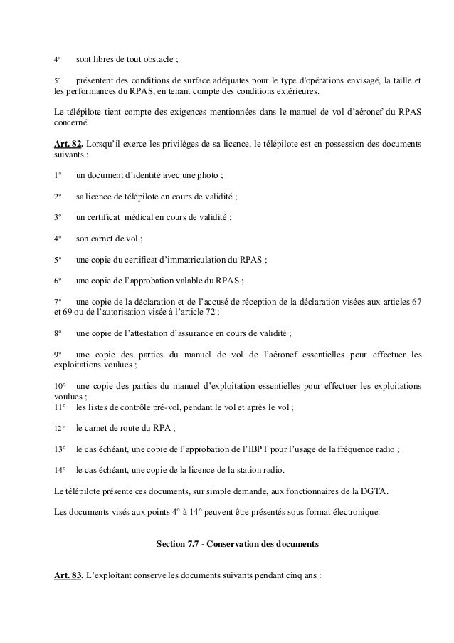 Arrêté royal relatif à l'utilisation des drônes en Belgique