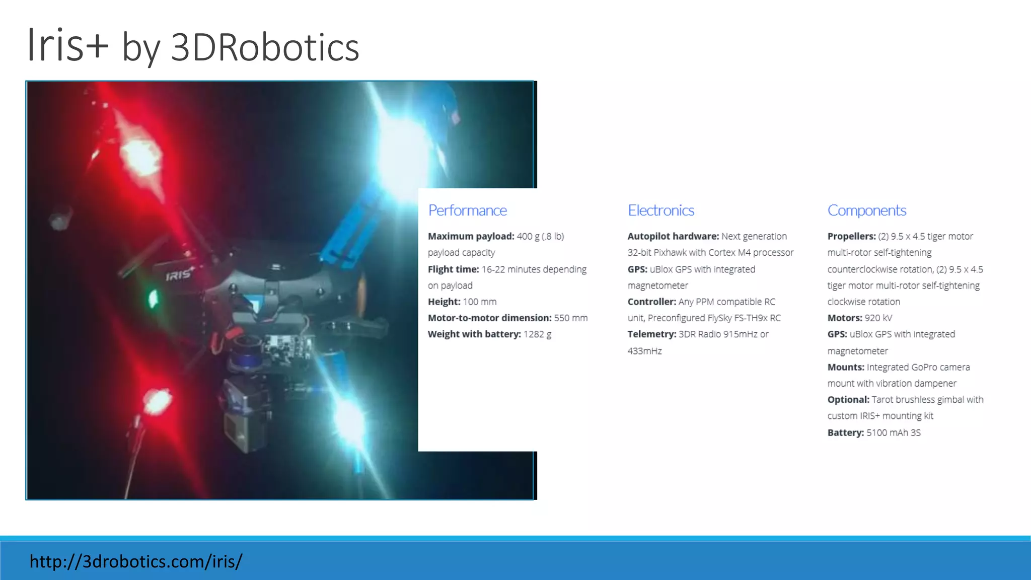 Iris+ by 3DRobotics 
http://3drobotics.com/iris/ 
 