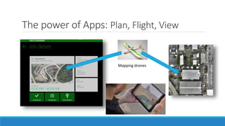 The power of Apps: Plan, Flight, View 
Mapping drones 
 