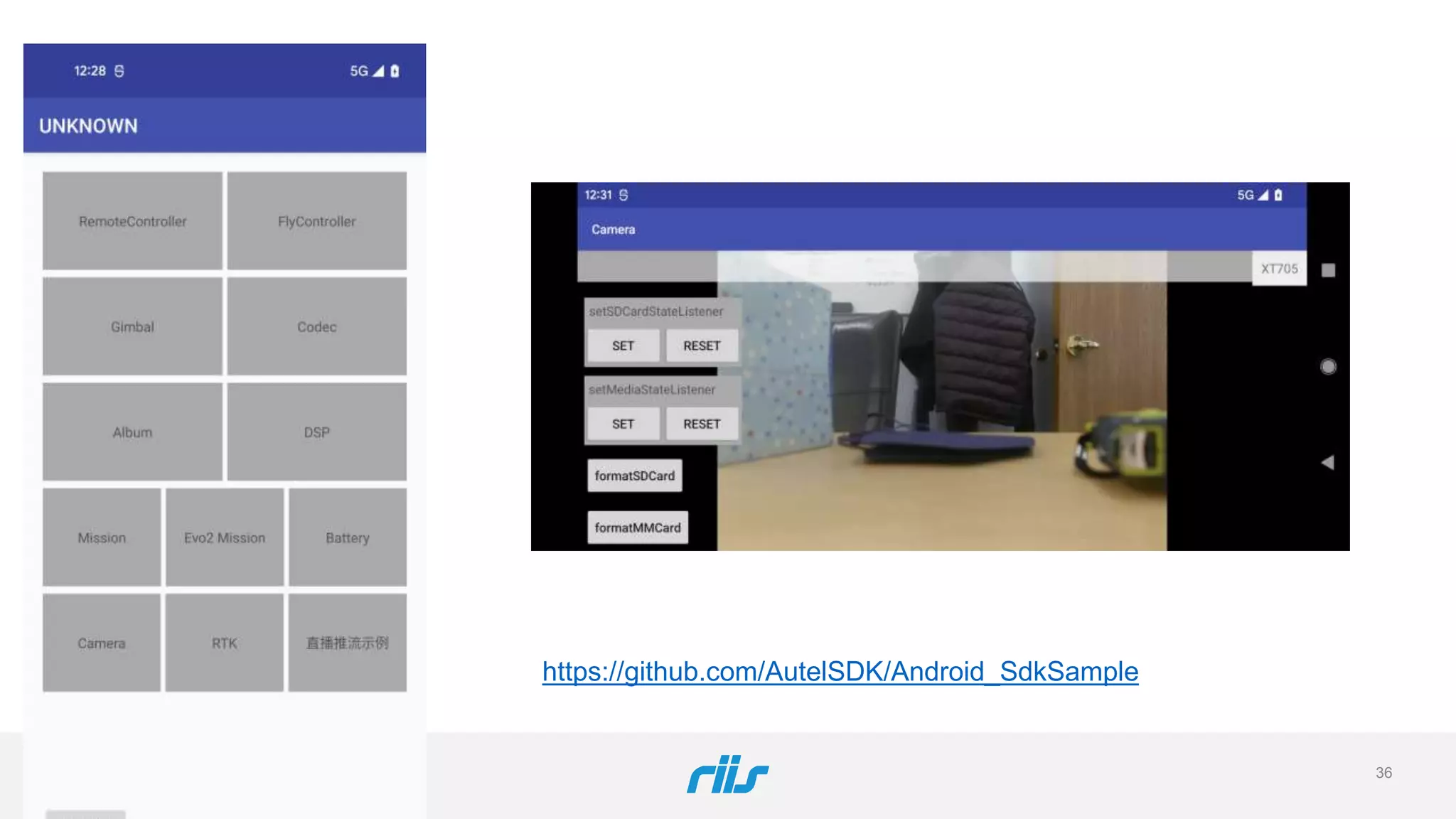 36
https://github.com/AutelSDK/Android_SdkSample
 
