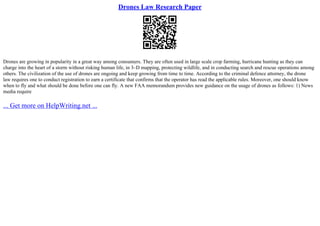 Drones Law Research Paper | PPT