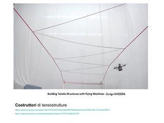 Costruttori di tensostrutture
https://www.youtube.com/watch?list=PL0vyE01Abq2nBsh9R-RekNtao3G-ptmCH&t=5&v=CCDIuZUfETc
https://www.facebook.com/artemetropolis/videos/10157414382325167
 