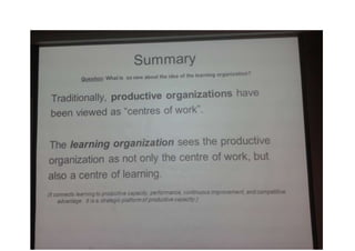 Organizational Learning lecturer note