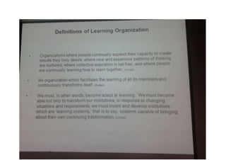 Organizational Learning lecturer note