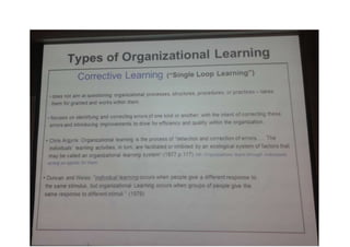 Organizational Learning lecturer note