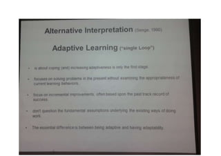 Organizational Learning lecturer note
