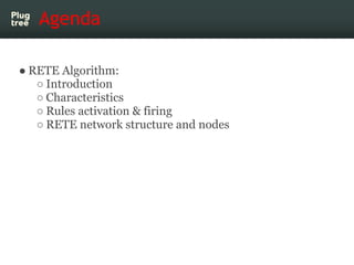 Drools5 Community Training module 4 RETE Algorithm Introduction | PDF