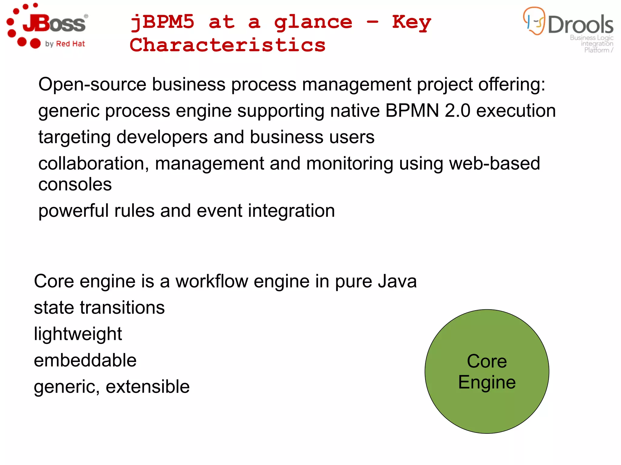 Performance Repository JBoss Enterprise BRMS Platform 5.0 JBoss Rules BRM Repository JBoss Enterprise BRMS Platform 5.1 JBoss Rules BRM CEP Jboss EWP 