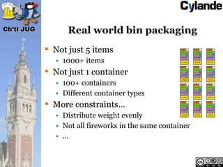 Ch’ti JUG         Real world bin packaging
             Not just 5 items
              • 1000+ items
             Not ju...