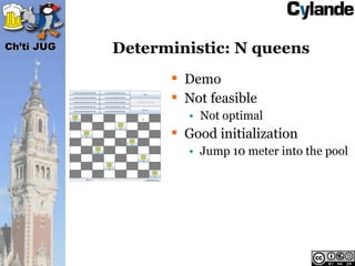 Ch’ti JUG   Deterministic: N queens
                   Demo
                   Not feasible
                    • Not op...