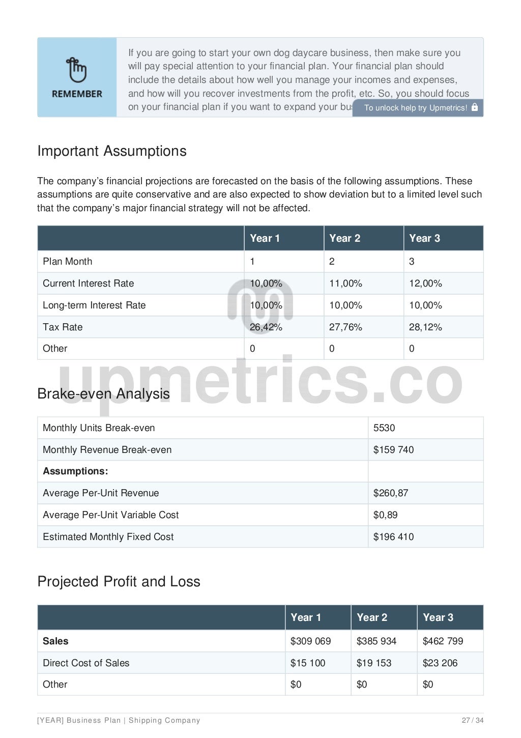 Drop Shipping Business Plan Example