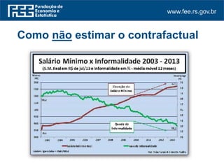 www.fee.rs.gov.br
Como não estimar o contrafactual
 