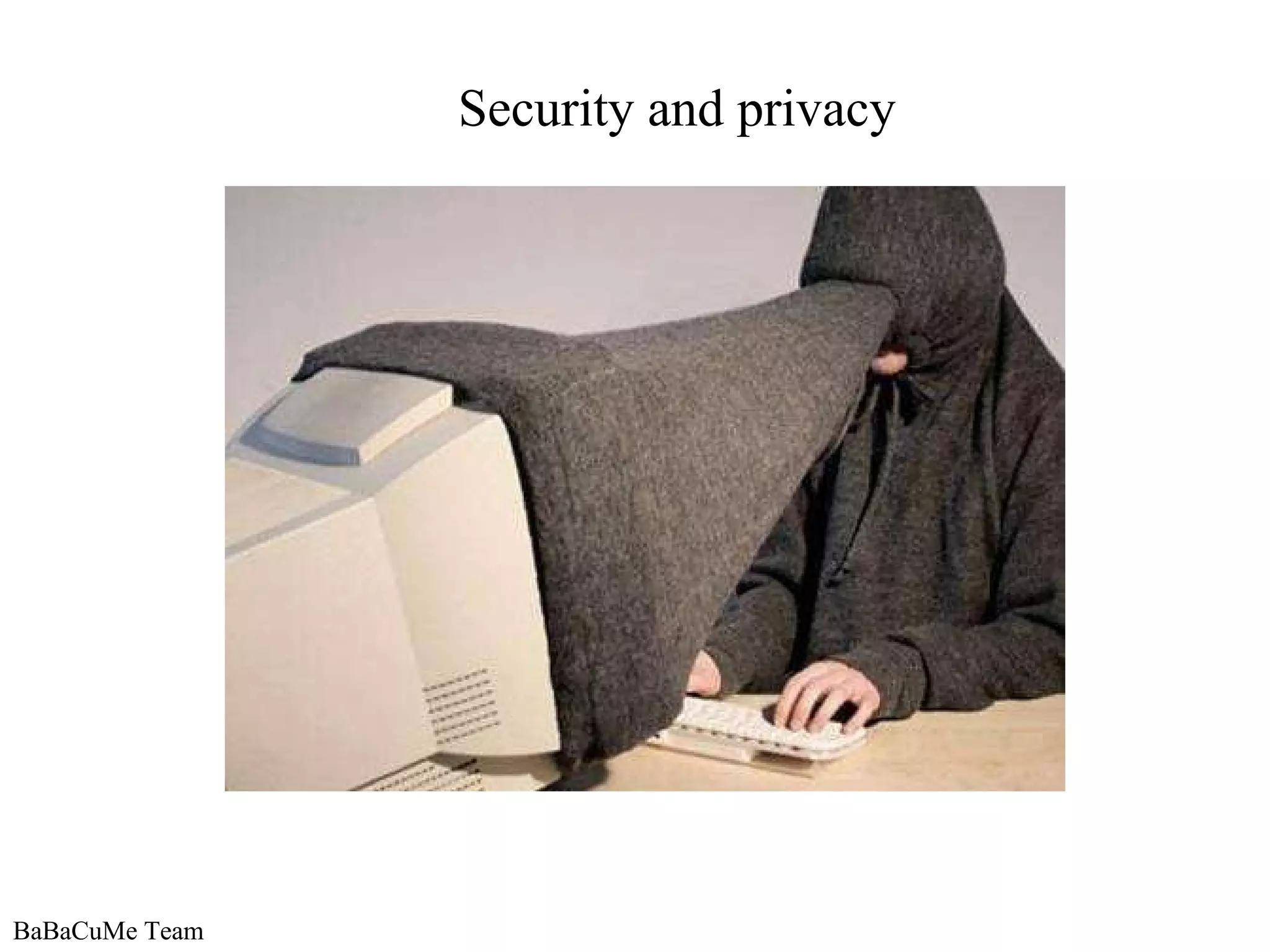BaBaCuMe Team Security and privacy 