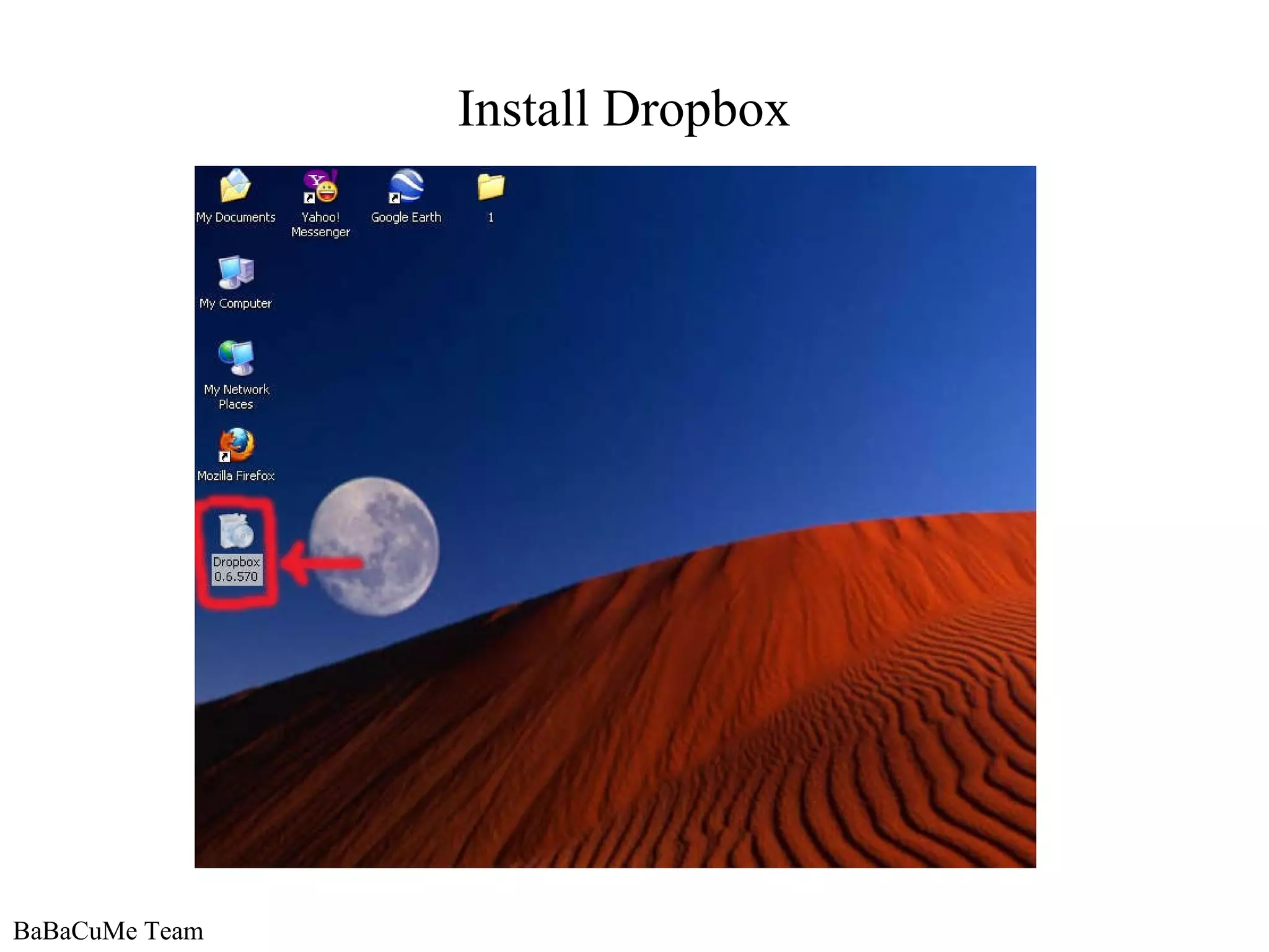 BaBaCuMe Team Install Dropbox 