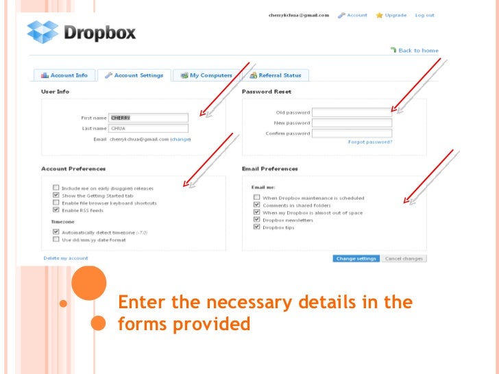 How to use dropbox tutorial gaistage