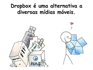 Dropbox é uma alternativa a
  diversas mídias móveis.
 