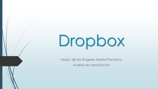 Dropbox
María de los Ángeles Arrieta Pacheco
Analista de capacitación
 