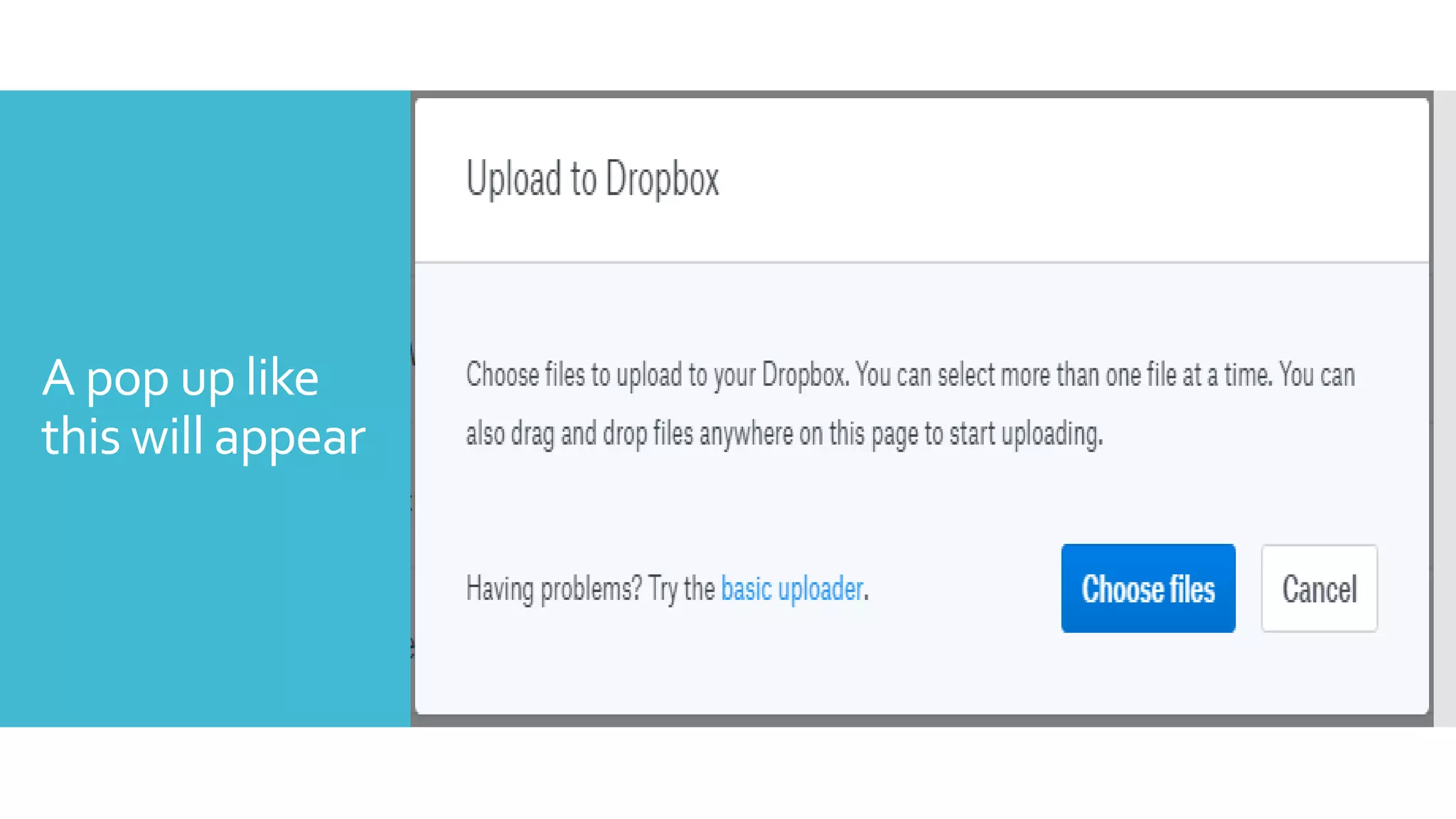 A pop up like
this will appear
 