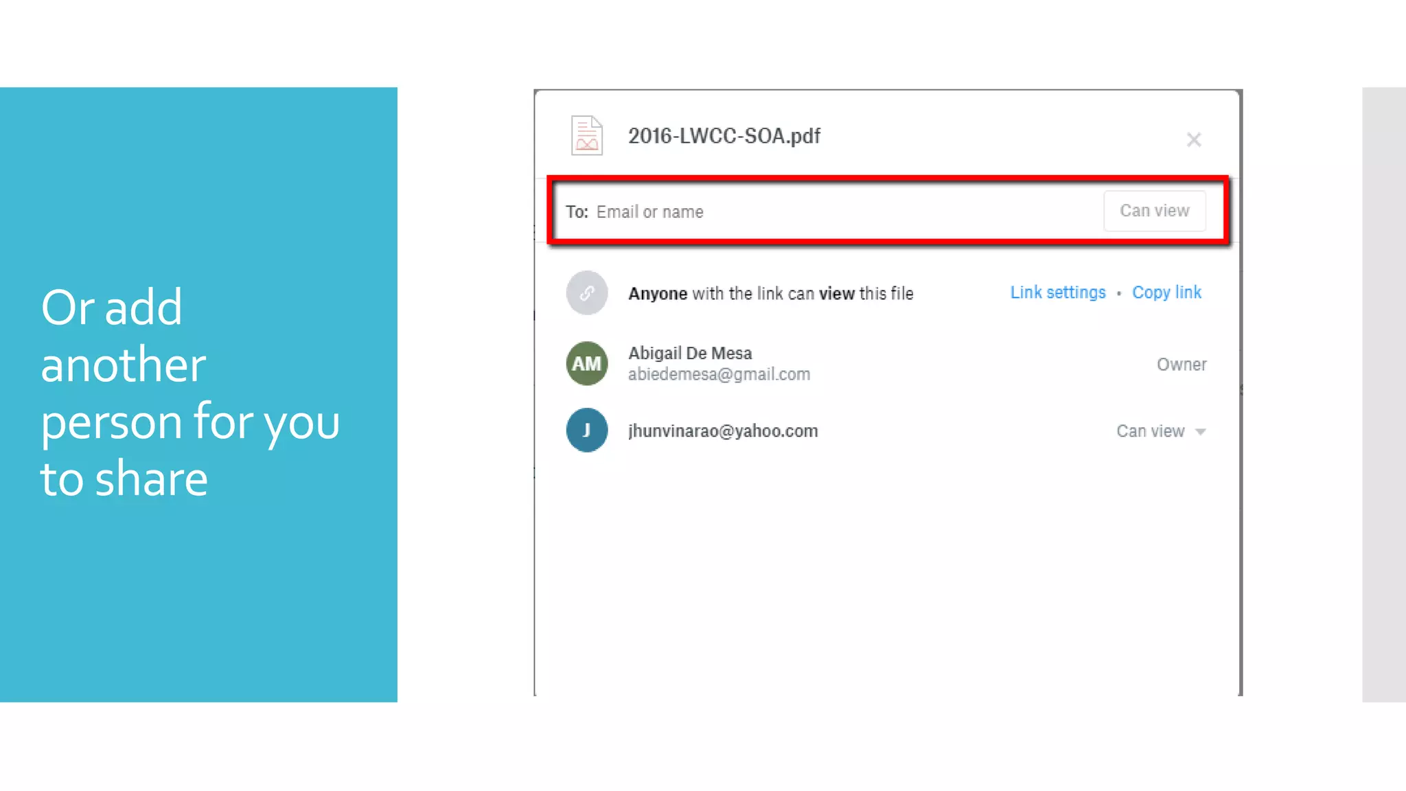 Or add
another
person for you
to share
 