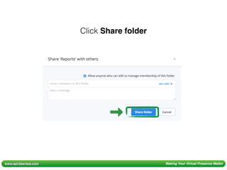 www.aprilsantos.com Making Your Virtual Presence Matter
Click Share folder
 