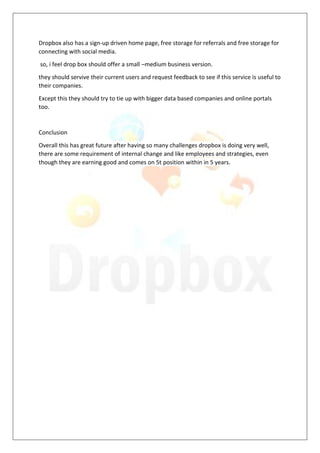 Dropbox  it just works-case study solution