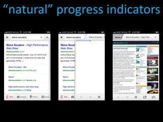 “natural” progress indicators
 