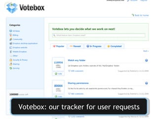 Votebox: our tracker for user requests 