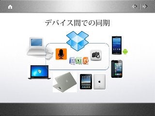 デバイス間での同期
 
