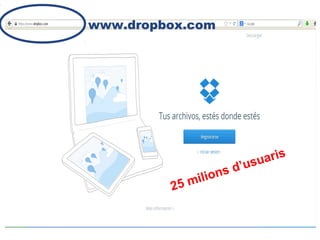 www.dropbox.com

25

ions
mil

aris
’usu
d

 