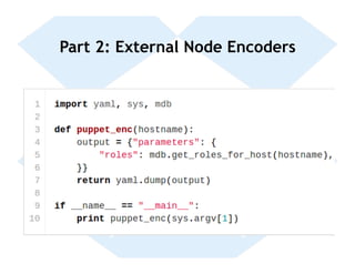 Part 2: External Node Encoders
 