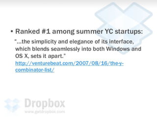 Dropbox pitch deck