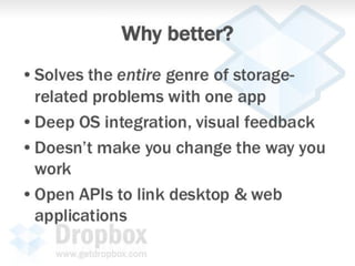 Dropbox pitch deck