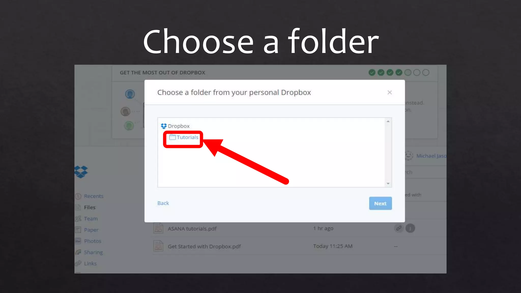 Choose a folder
 